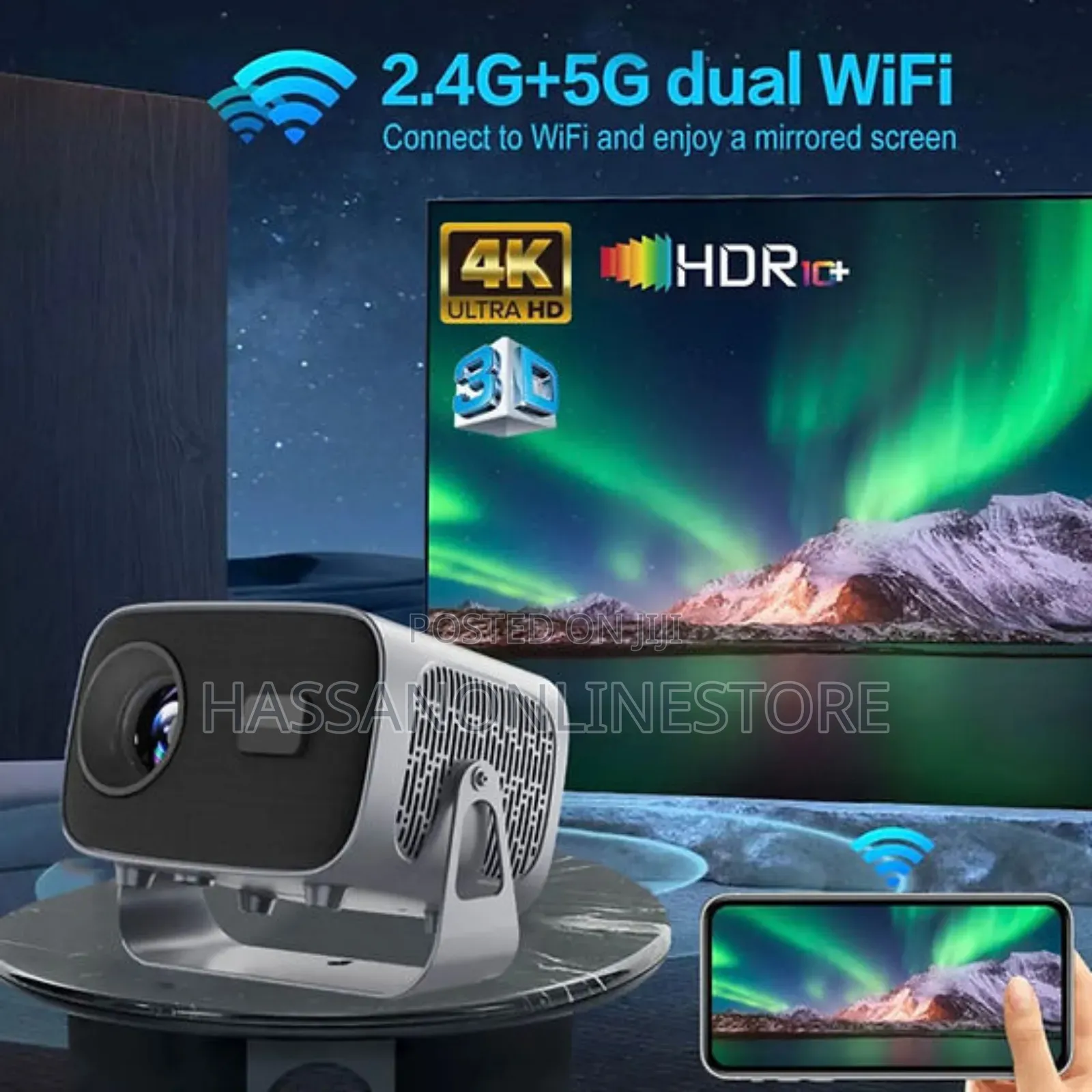 HY310 Smart HD Projector 5G BT 5.0 Android 11