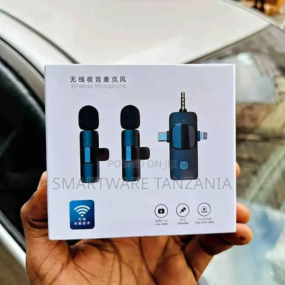 3-in-1 Wireless Lavalier Microphone With Noise Canceling