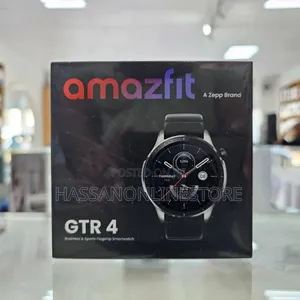 Amazfit GTR4 Smart Watch Silver Case Black Belt