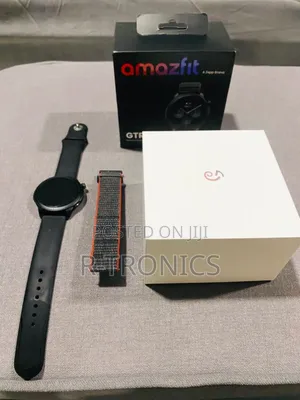 Amazfit GTR4 Smart Watch Silver Case Black Belt