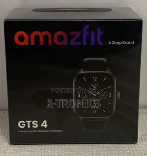 Amazfit GTS4 Smart Watch Black Case Black Belt