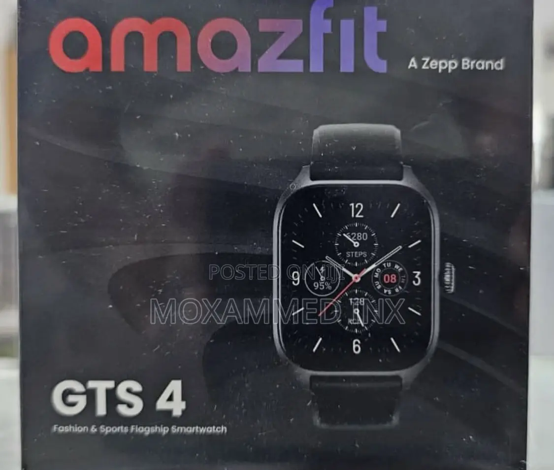 Amazfit GTS4 Smart Watch Black Case Black Belt