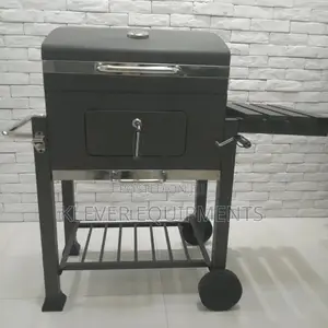 Charcoal BBQ Grill With Side Table