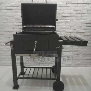 Charcoal BBQ Grill With Side Table