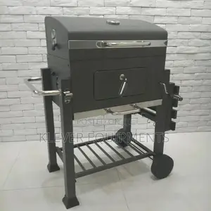 Charcoal BBQ Grill With Side Table