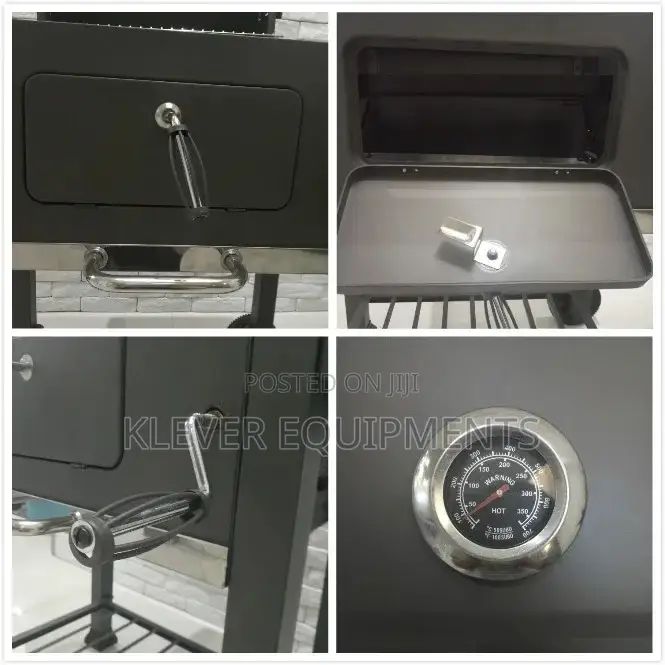 Charcoal BBQ Grill With Side Table