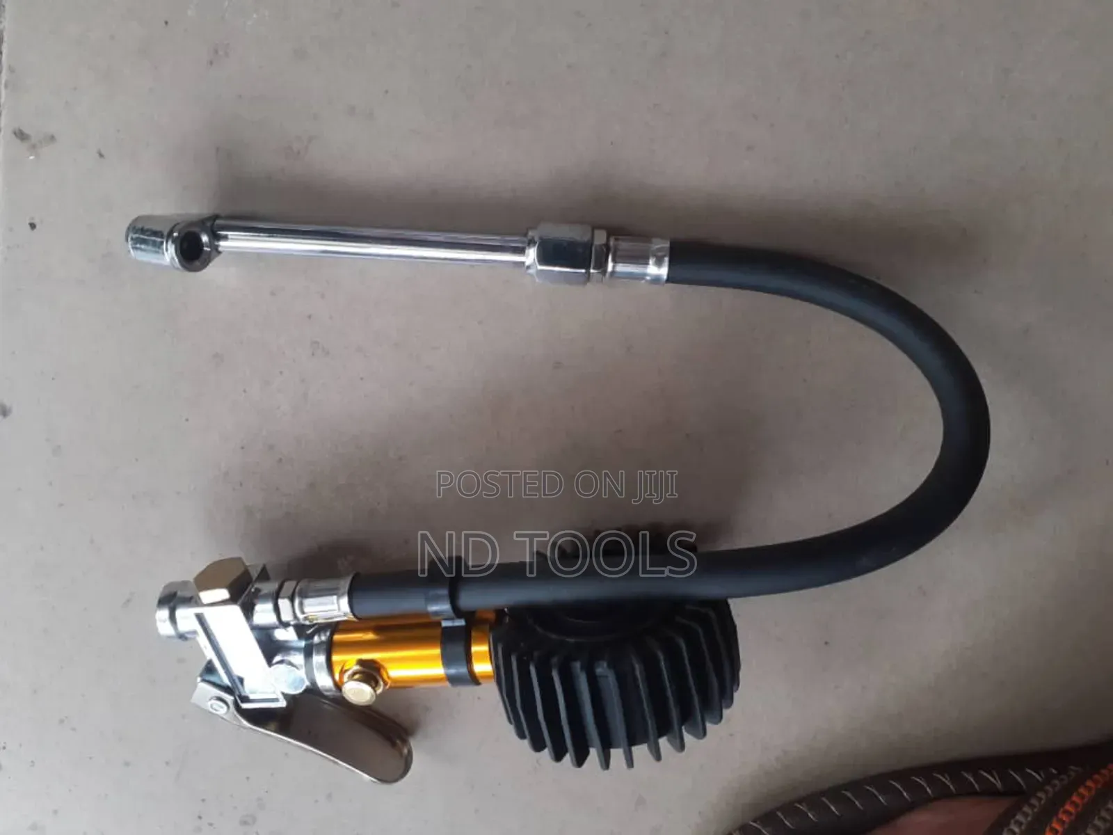 Tire Pressure Gauge Gold Tone