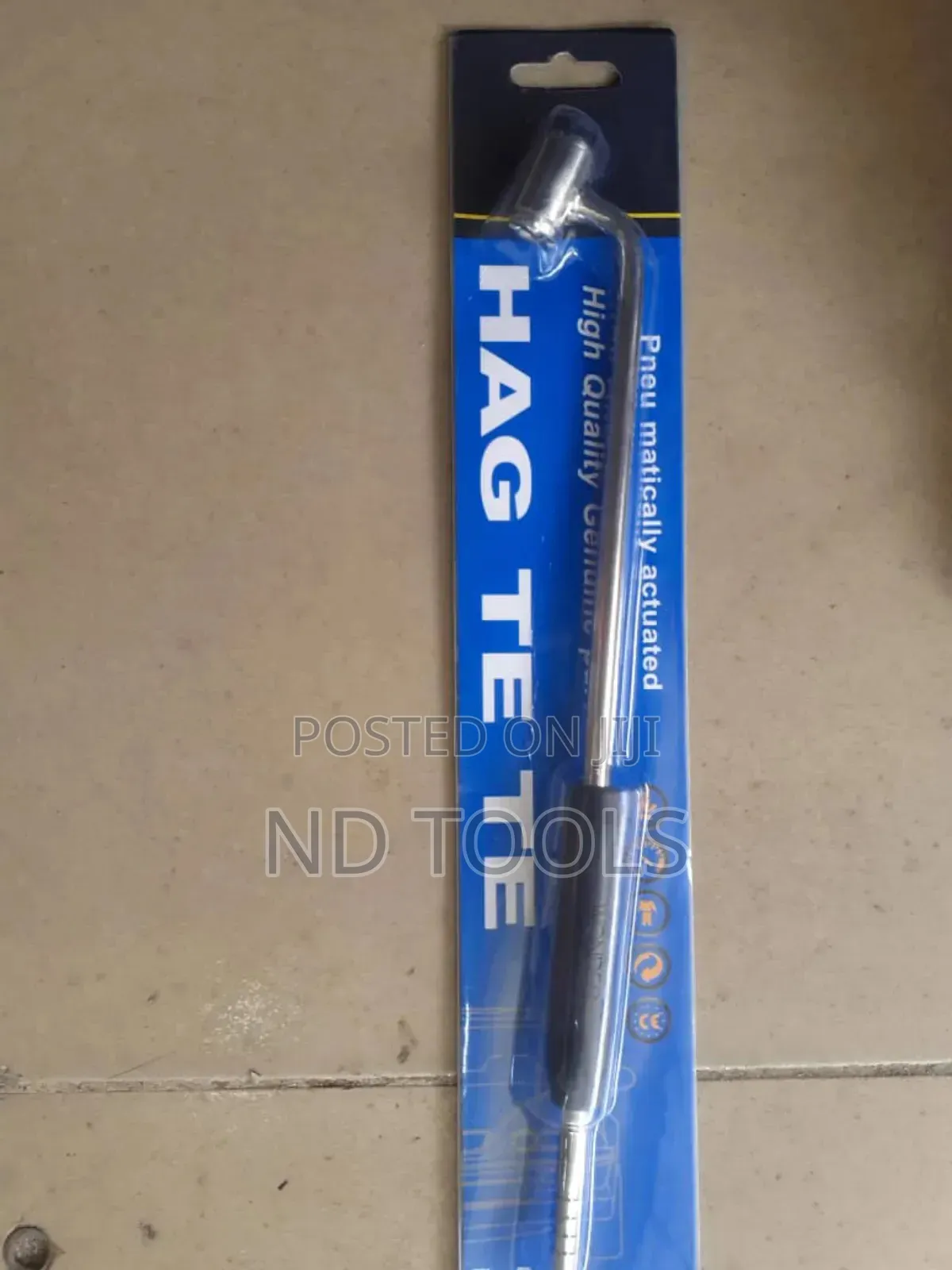 Tyre Inflator Zinc With Black Handle