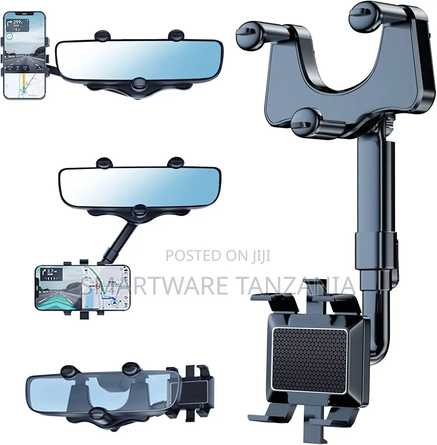 Phone Holder, Rotatable Rear View Mirror Phone Mount