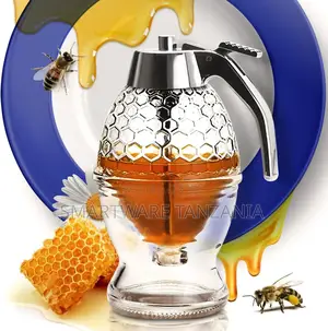 Dispenser Honey Jar With Stand Container Serving Honey
