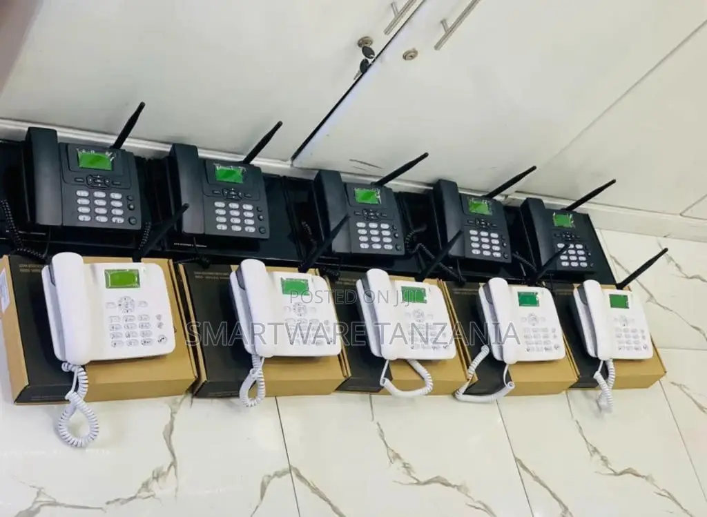 SIM Card 2G Fixed Wireless Phone With Antenna Radio, Alarm