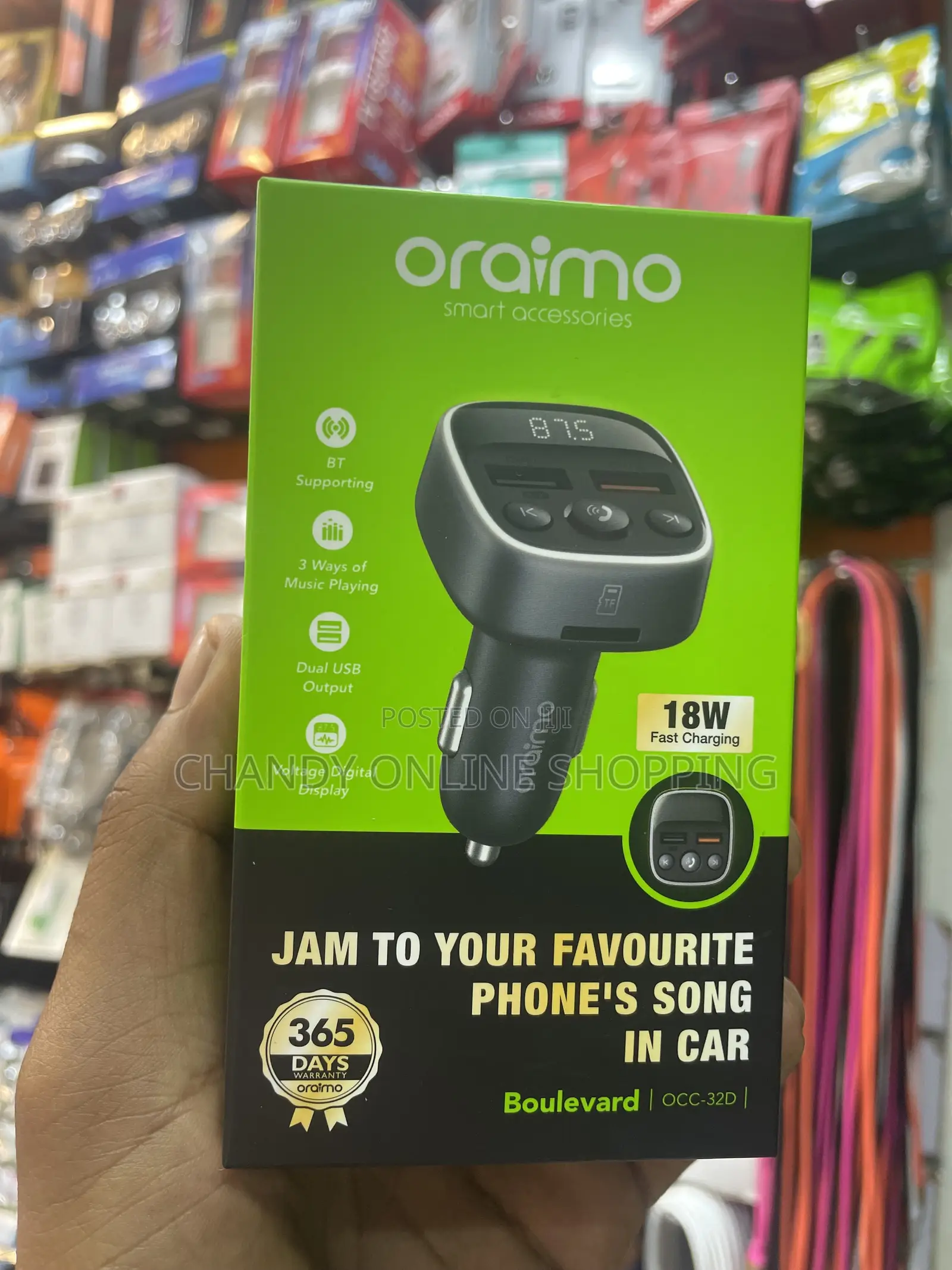 Oraimo Car Bluetooth Boulevard With Dual USB Ports,