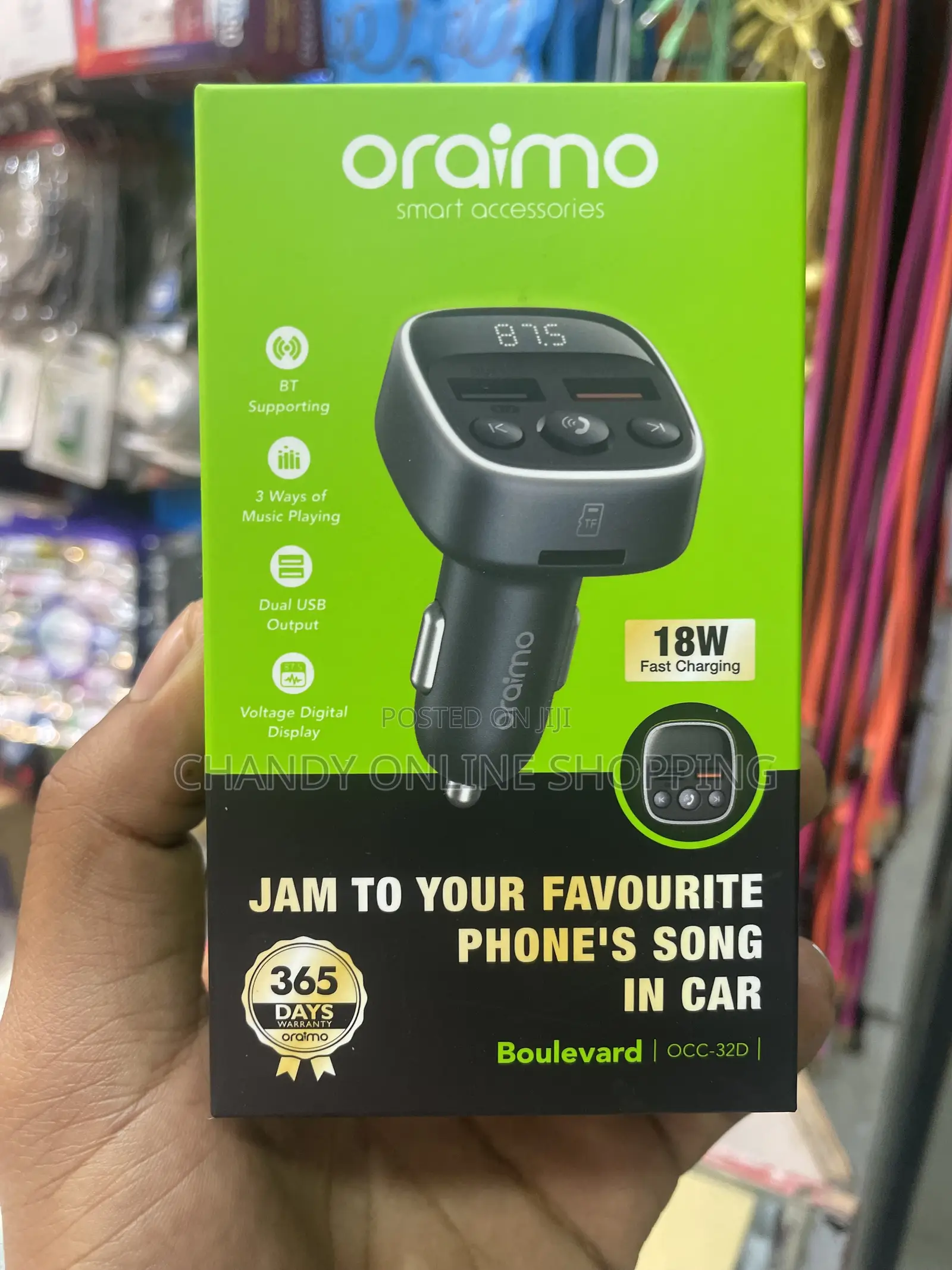 Oraimo Car Bluetooth Boulevard With Dual USB Ports,