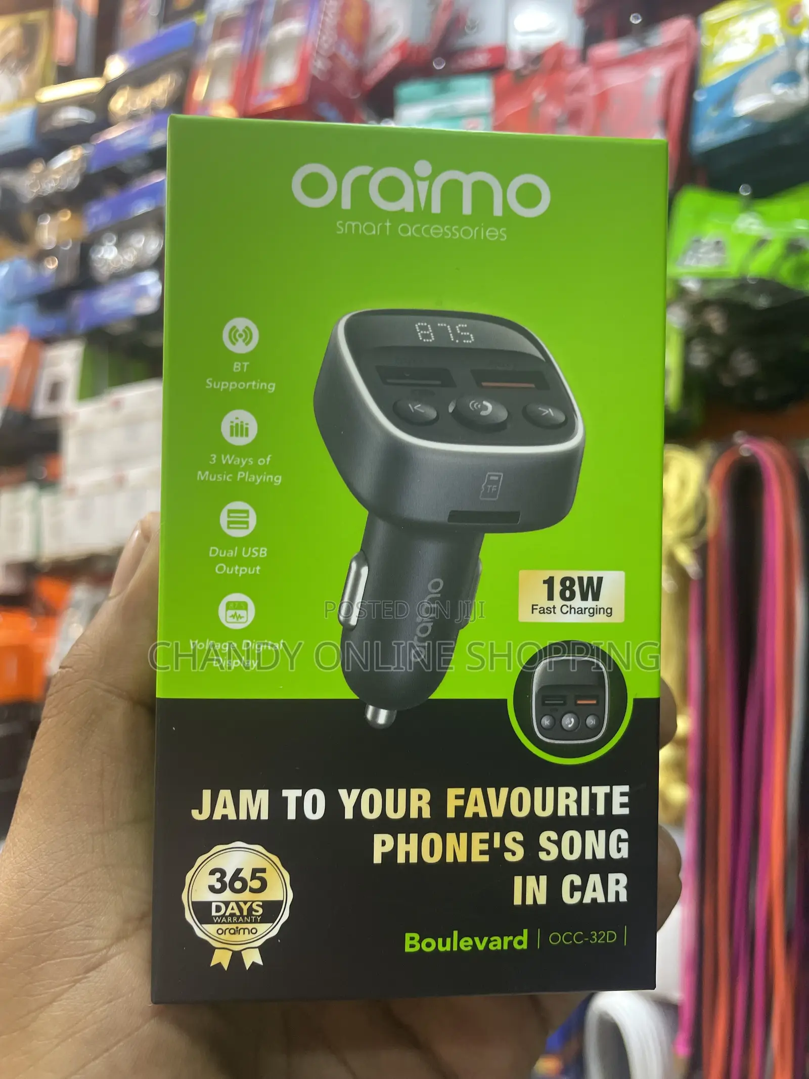 Oraimo Car Bluetooth Boulevard With Dual USB Ports,