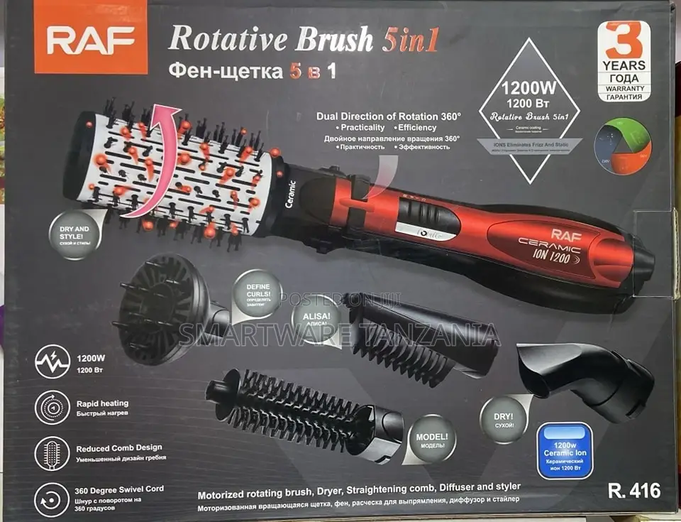 Blow Dryer Brush Hair Dryer Brush + Smooth Heat Comb, 5 In 1