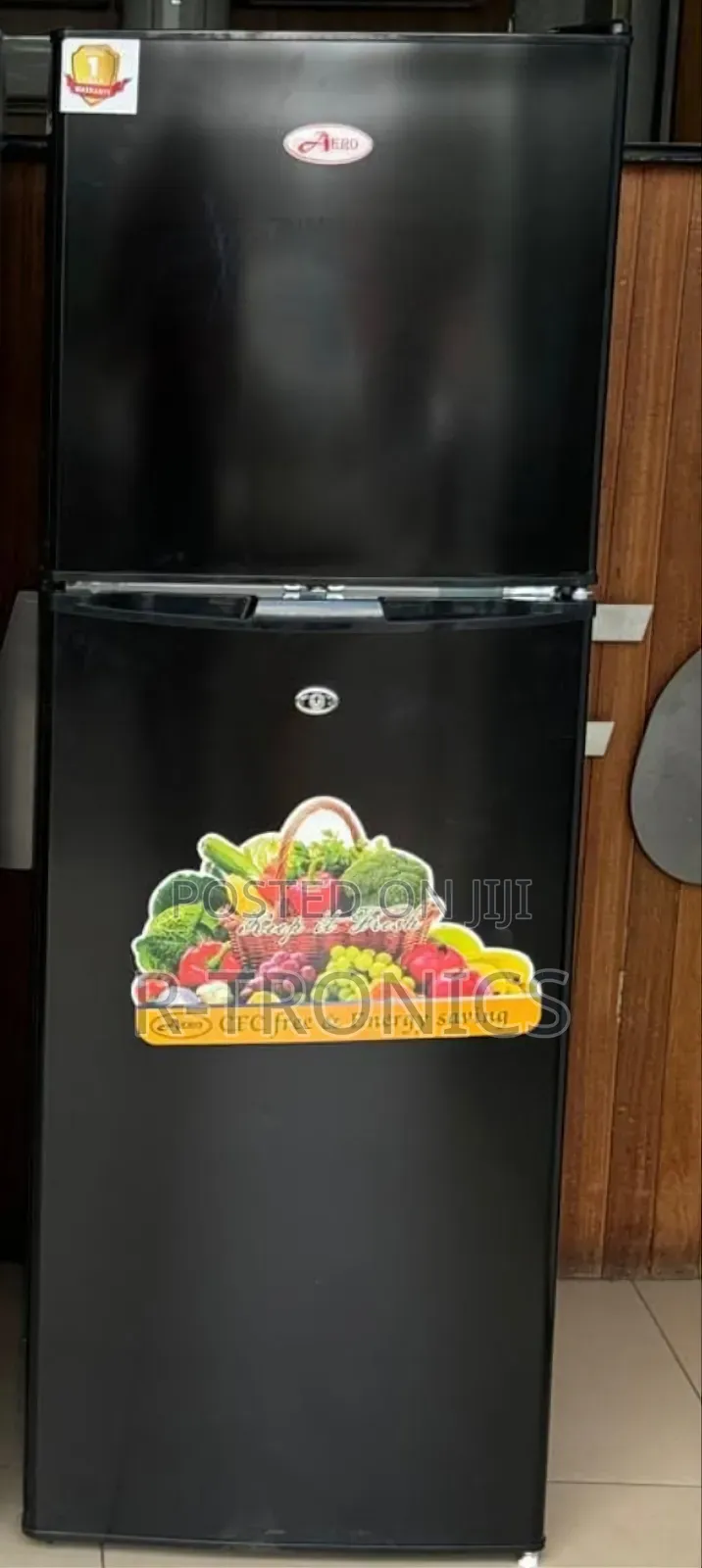 Aero Double Door Refrigerator 140L (Ard-140) Black Silver