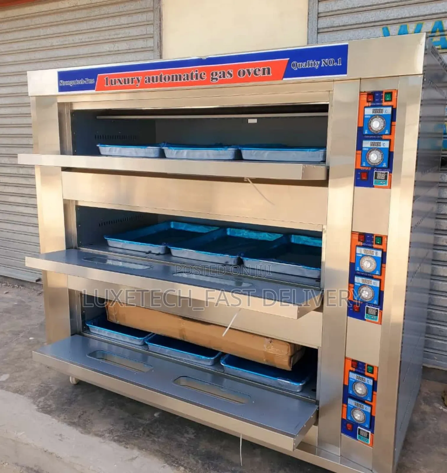 Automatic Gas Oven 3 Deck 9 Trays