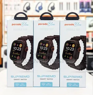 Porodo Blue Supremo Smart Watch With Orange Strap