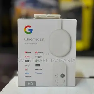 Chromecast W Google TV Streaming Media Player In HDR Blue