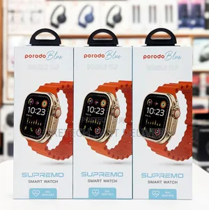 Porodo Blue Supremo Smart Watch With Orange Strap