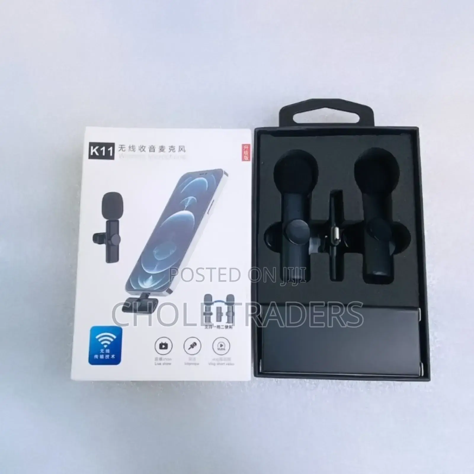  Wireless Dual Microphone With 1pin (iPhone / Lightning)