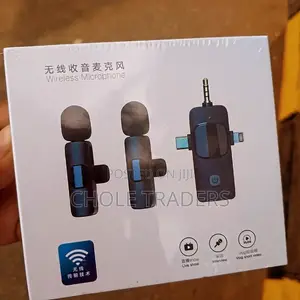 Wireless Dual Microphone With 3pins (iPhone, Type-C,Aux Pin)