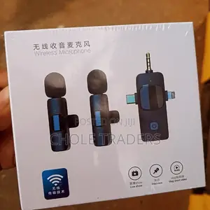 Wireless Dual Microphone With 3pins (iPhone, Type-C,Aux Pin)