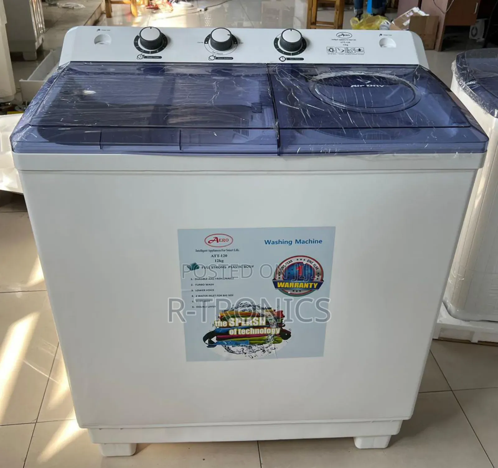 Aero Semi Automatic Twin Tub Washing Machine 7kgs