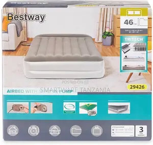 Airbed With Headboard Backrest And Built-in Electric Pump