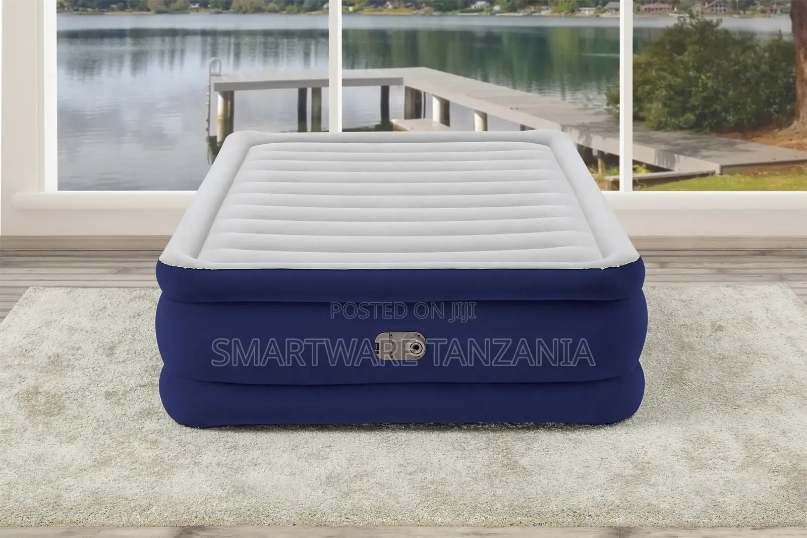 Camping 22" Inflatable Mattress With Built-in Electric Pump