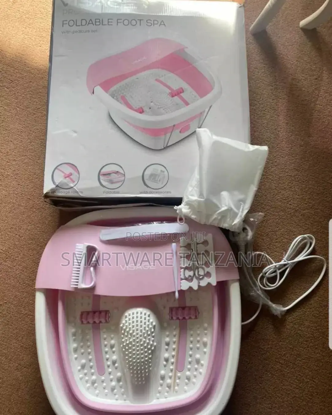 Foot Spa Bath Massager With Heat Bubbles And Vibration