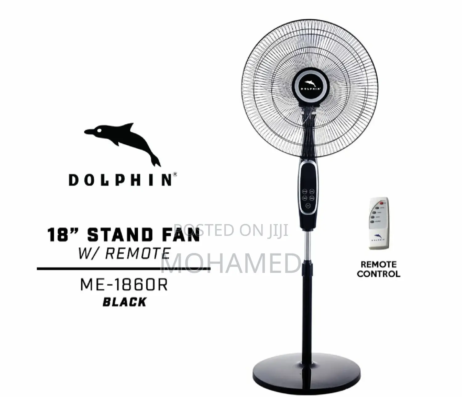 Dolphin Stand Fan/Feni With Remote