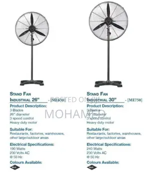 Dolphin Industrial Fan/Feni 26 30 Size