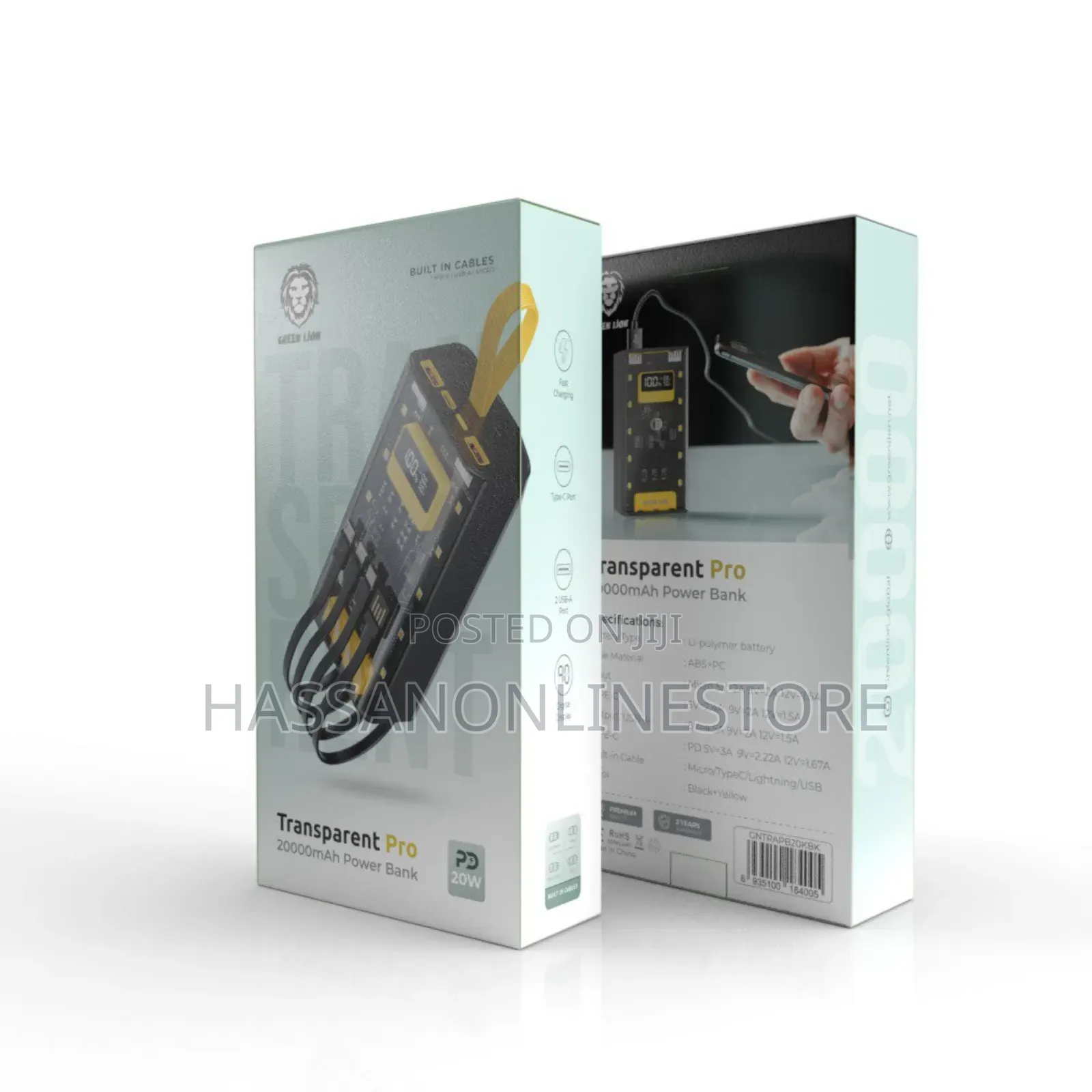 Green Lion Transparent Pro 20000mah Power Bank