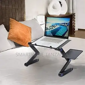 Adjustable Laptop Table With Cooling Fans And Mouse Plate