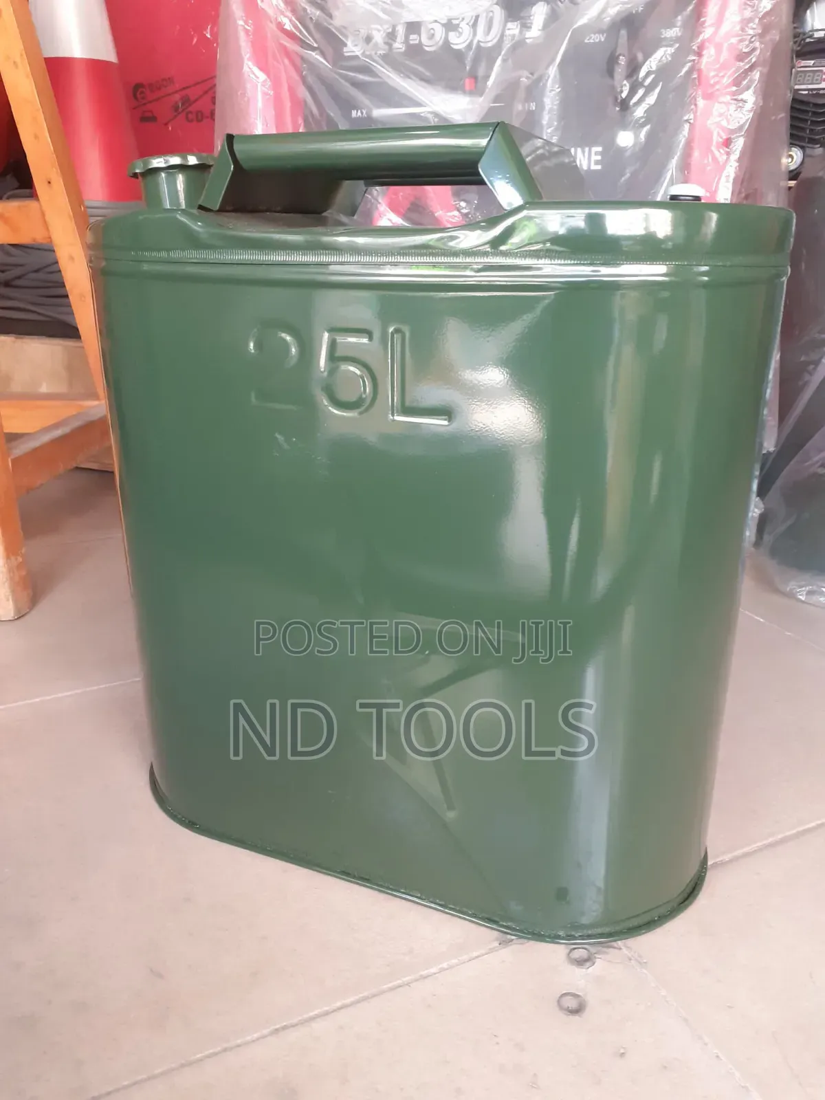 25l Metal Jerry Can – Fuel Storage Tank With Secure Cap