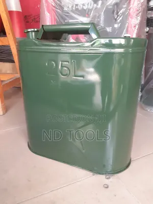 25l Metal Jerry Can – Fuel Storage Tank With Secure Cap