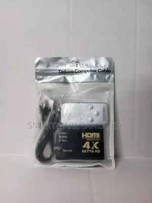 NEW HDMI Switch 3 To 1 Ultra HD Remote + Cables IR Remote