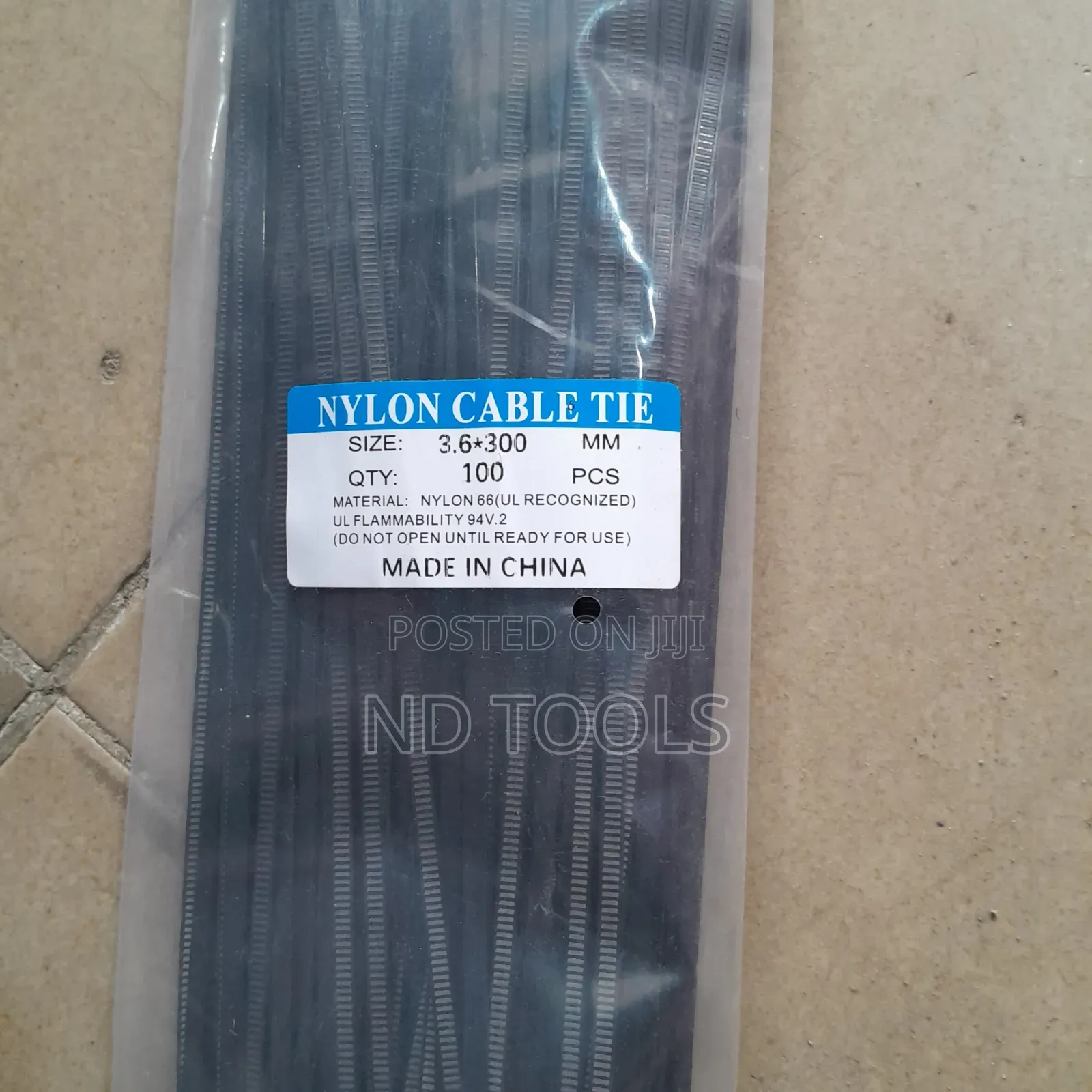 Nylone Cable Tie Black 3.6x100