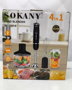 4-in-1 Stick Blender With Chopper, Mixing Beaker, Egg Whisk
