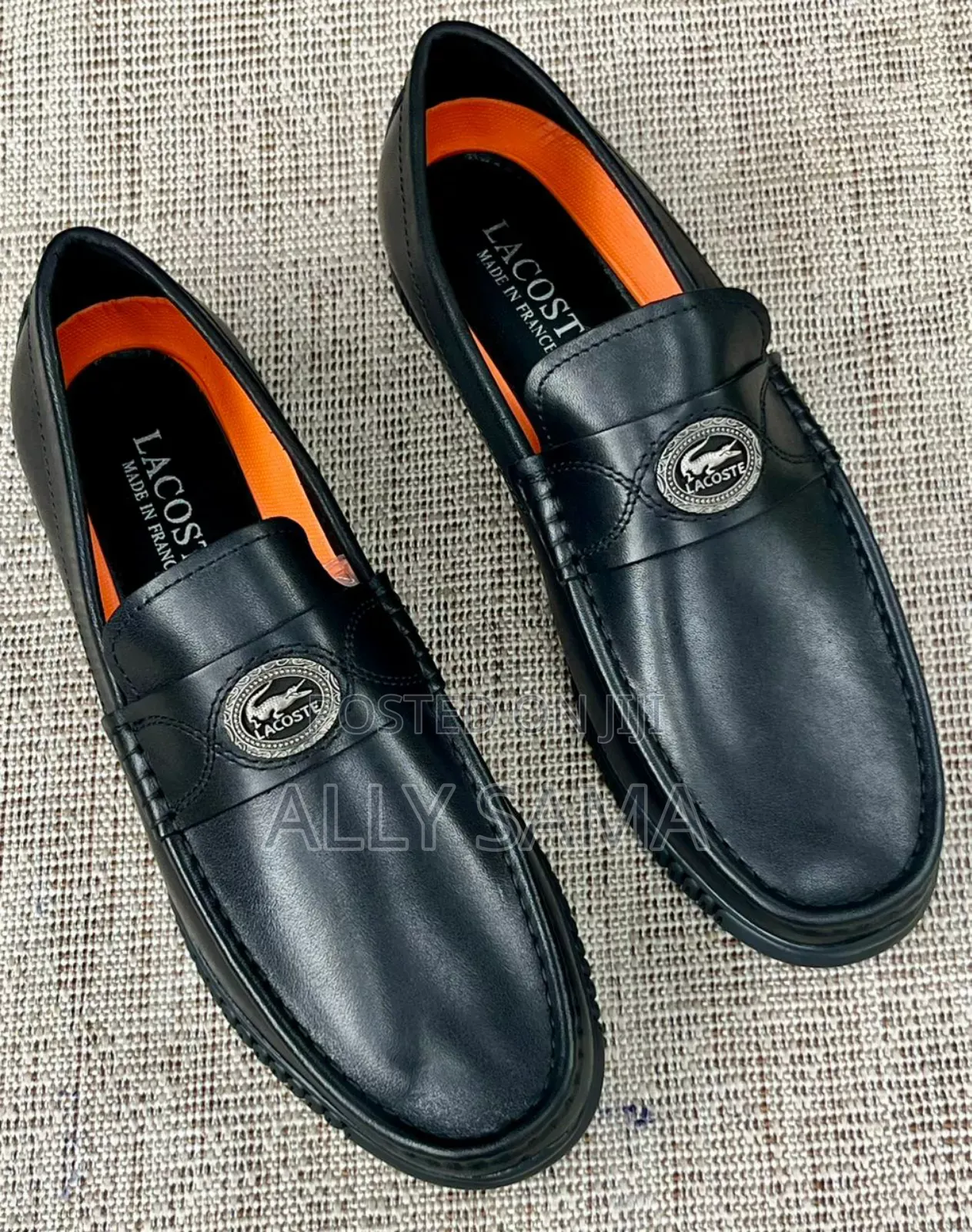 Mens Loafers Black Material Leather Original