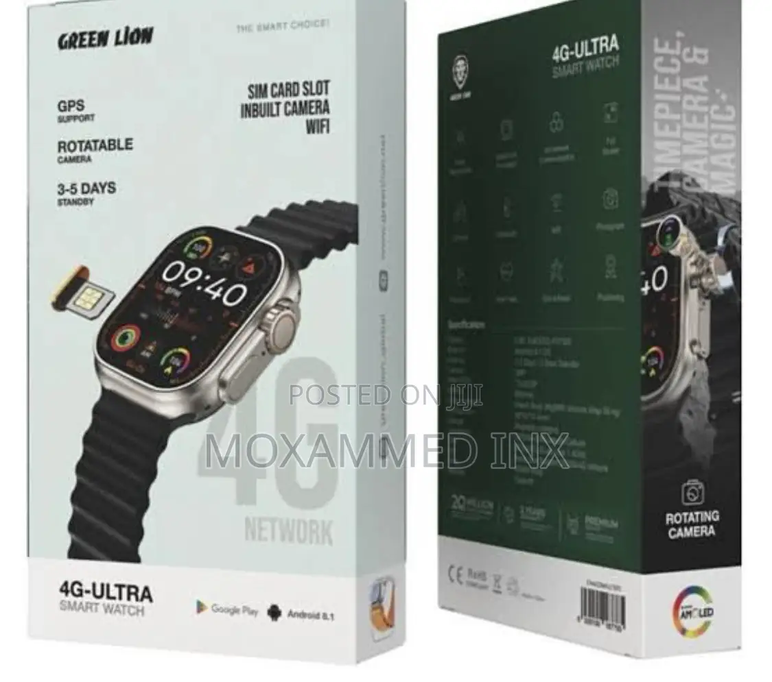 Greenlion GN4GSWULTRBK 4g-Ultra Smart Watch