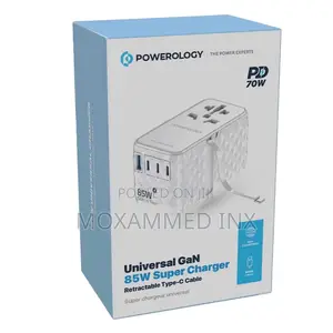 Powerology PWCUQC026WH Universal Gan 85w Super Charger