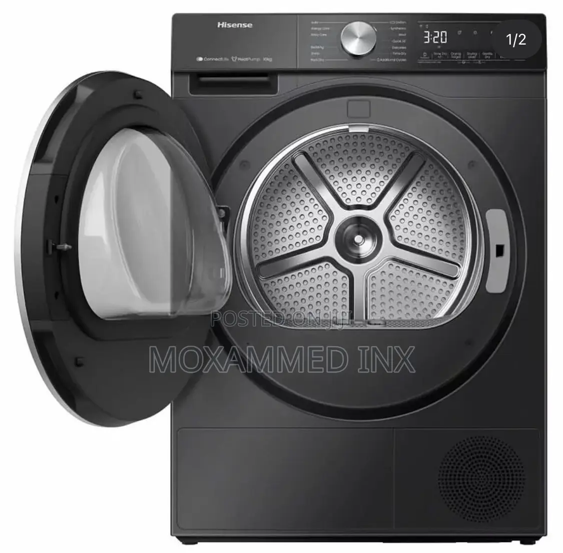 Hisense Dryer Dh5s102bb 10.5kg Premium Black, Heat Pumpdry