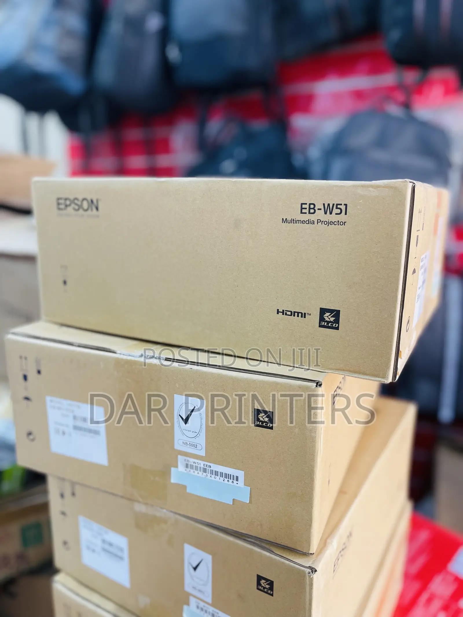 Epson EB-W51 WXGA 3LCD Projector, Lumens 4000