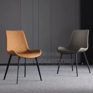 Leather Chair With Metal Legs