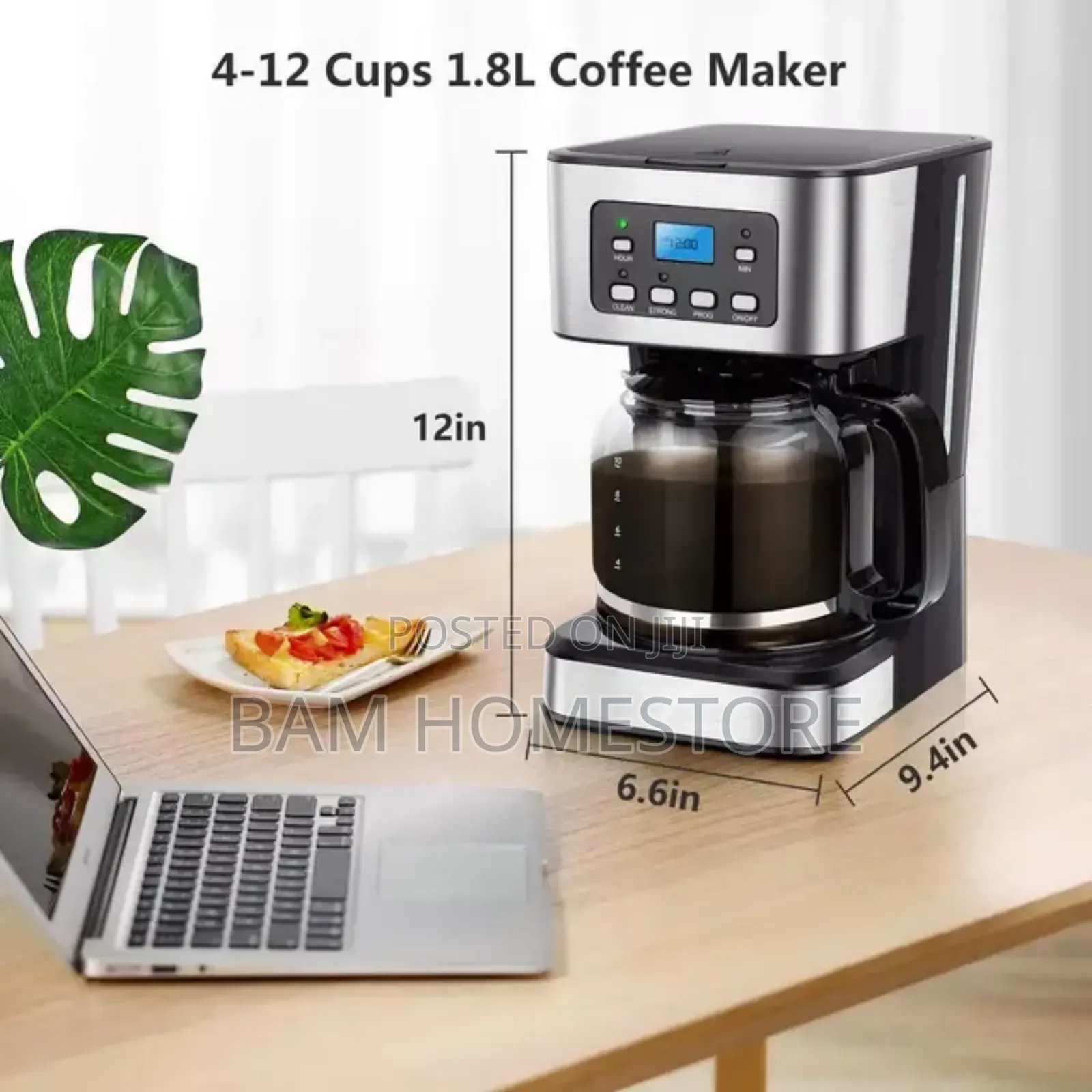 Electric Drip Coffee Machine 12 Cups