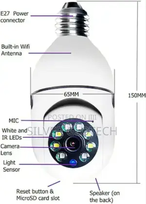CCTV Bulb Camera Unaweza Ona Kupitia Simu Hata Ukiwa Mbali