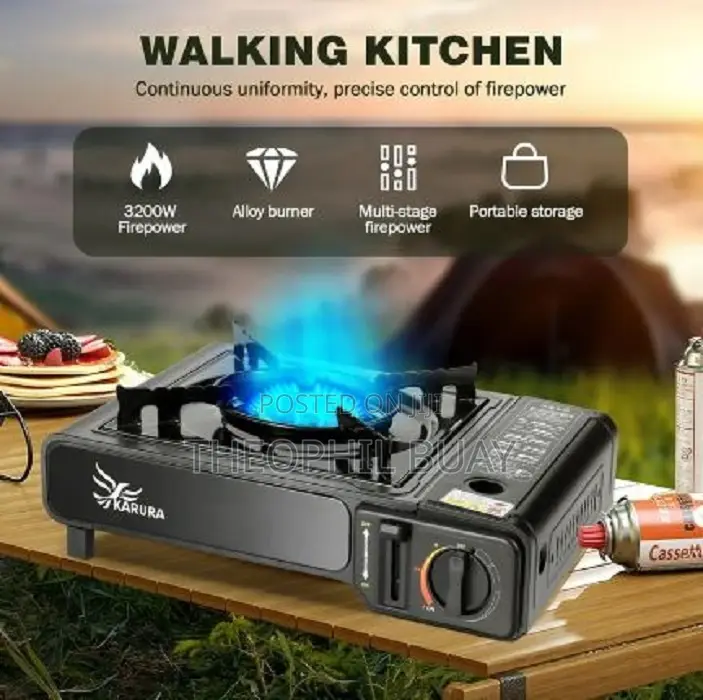 Portable Gas Stove With One Butane Bottle Gas