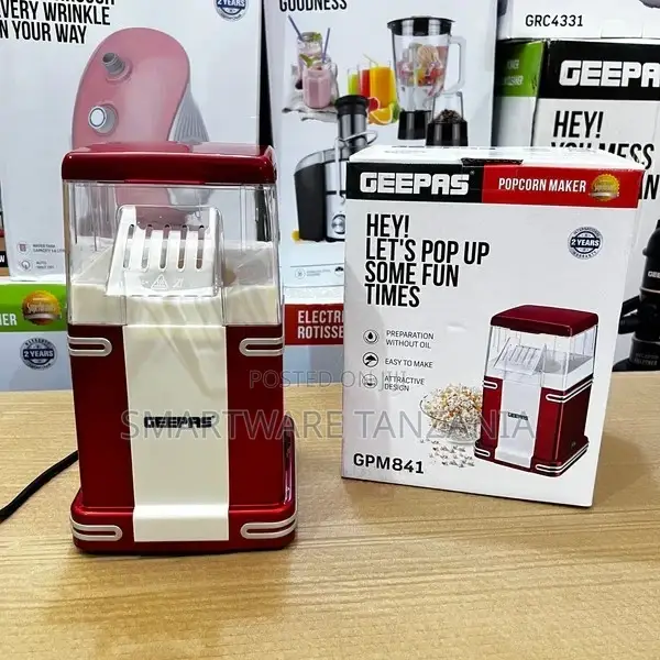 Electric Popcorn Maker With Measuring Cup Oil-free For Home